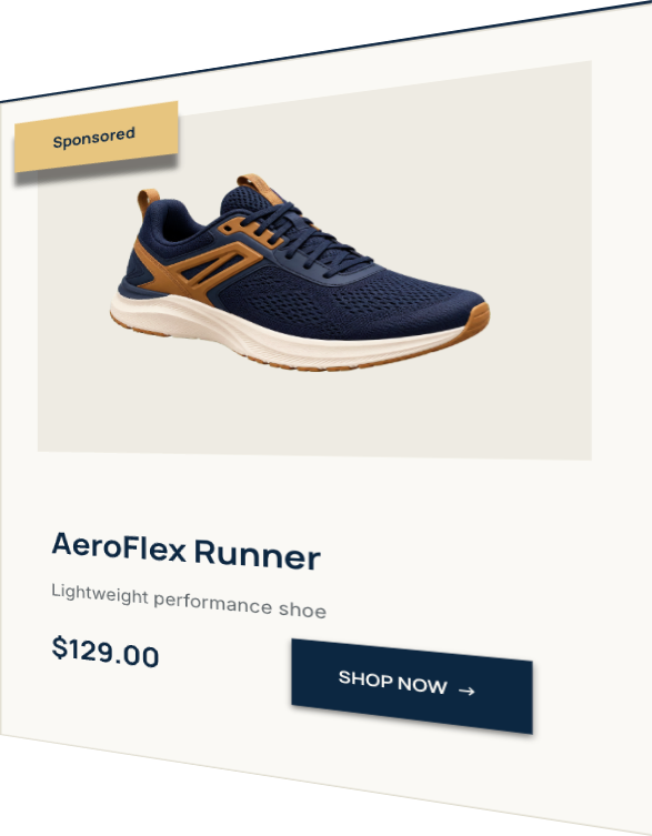 Sponsored AeroFlex Runner product listing